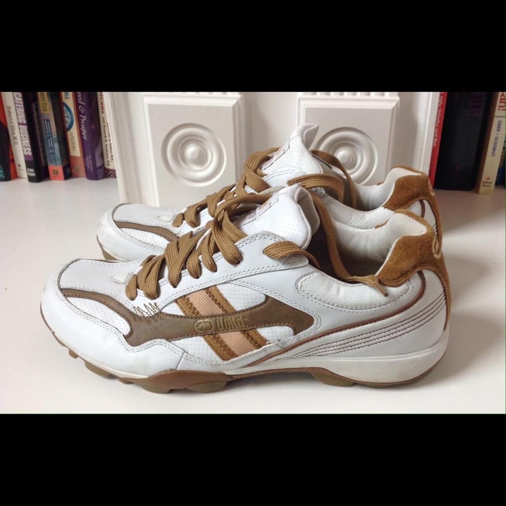 Marc Ecko White Tan Sneakers UNLTD Leather Shoes